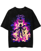 Majin Vegeta Acid Wash Oversized T-shirt