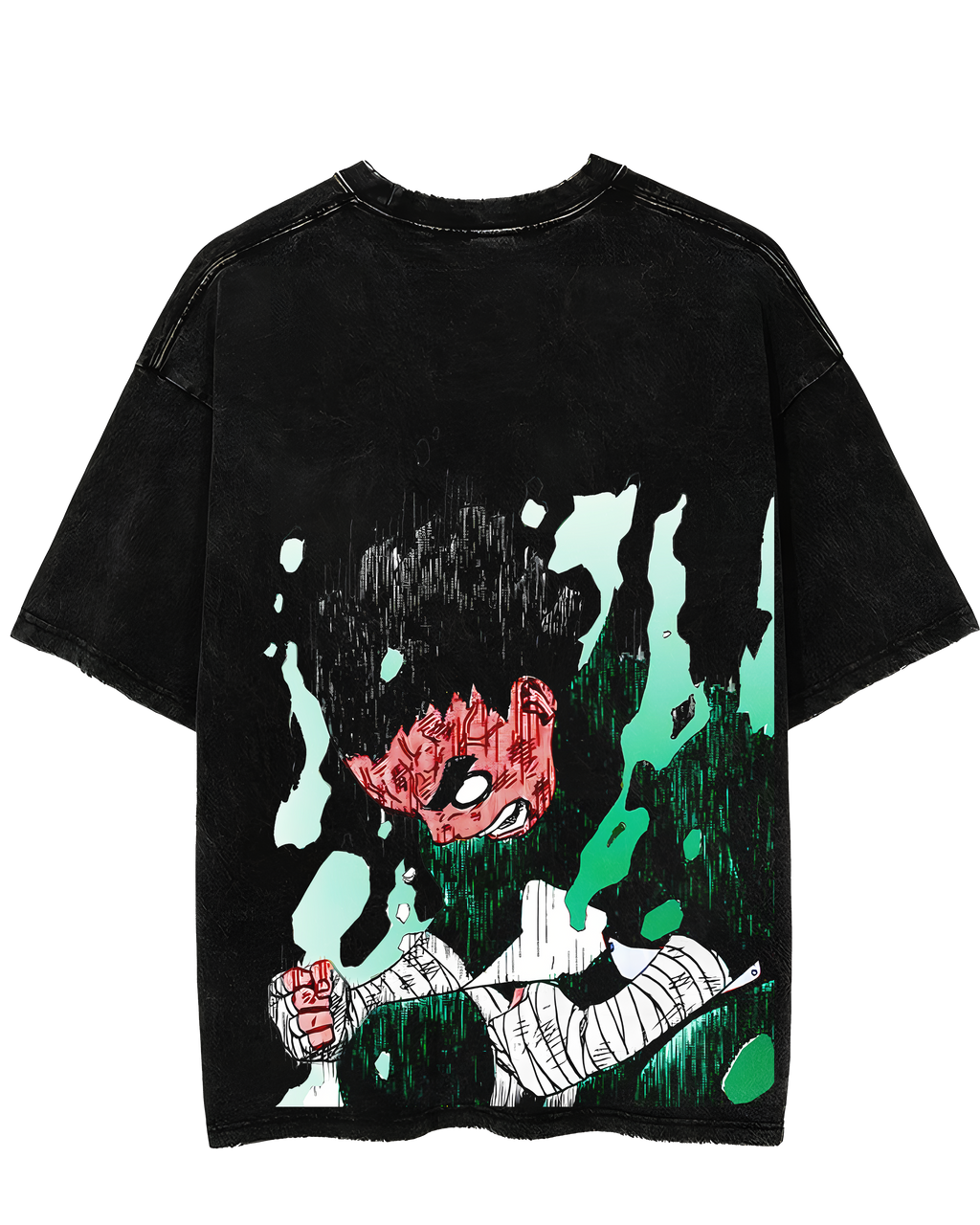 Rock Lee : Naruto Acid Wash Oversized T-shirt