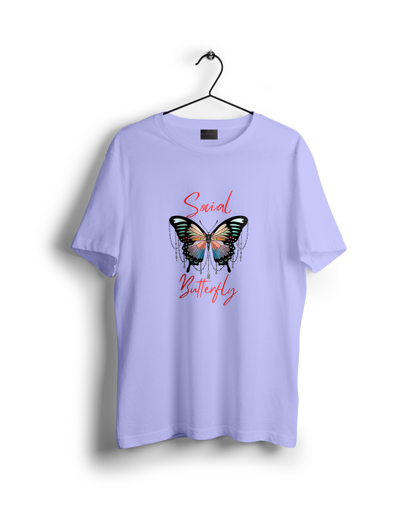 Social Butterfly Women Oversized Tshirt