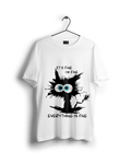 Cat Everything Is Fine Oversized T-shirt