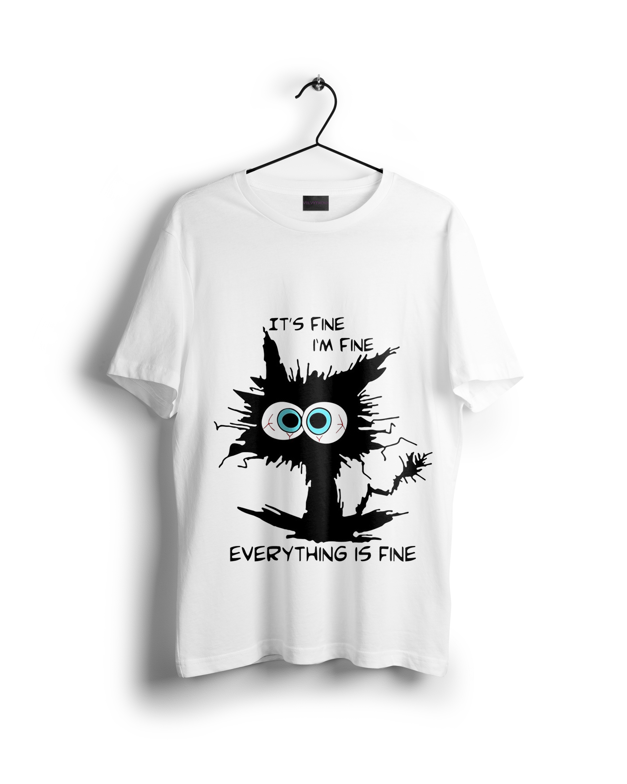 Cat Everything Is Fine Oversized T-shirt